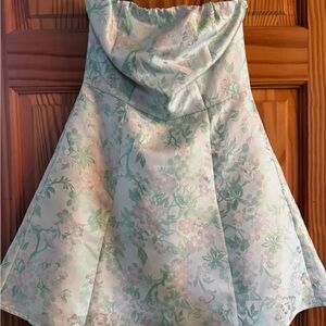 Lulu's Mint Green Strapless Dress